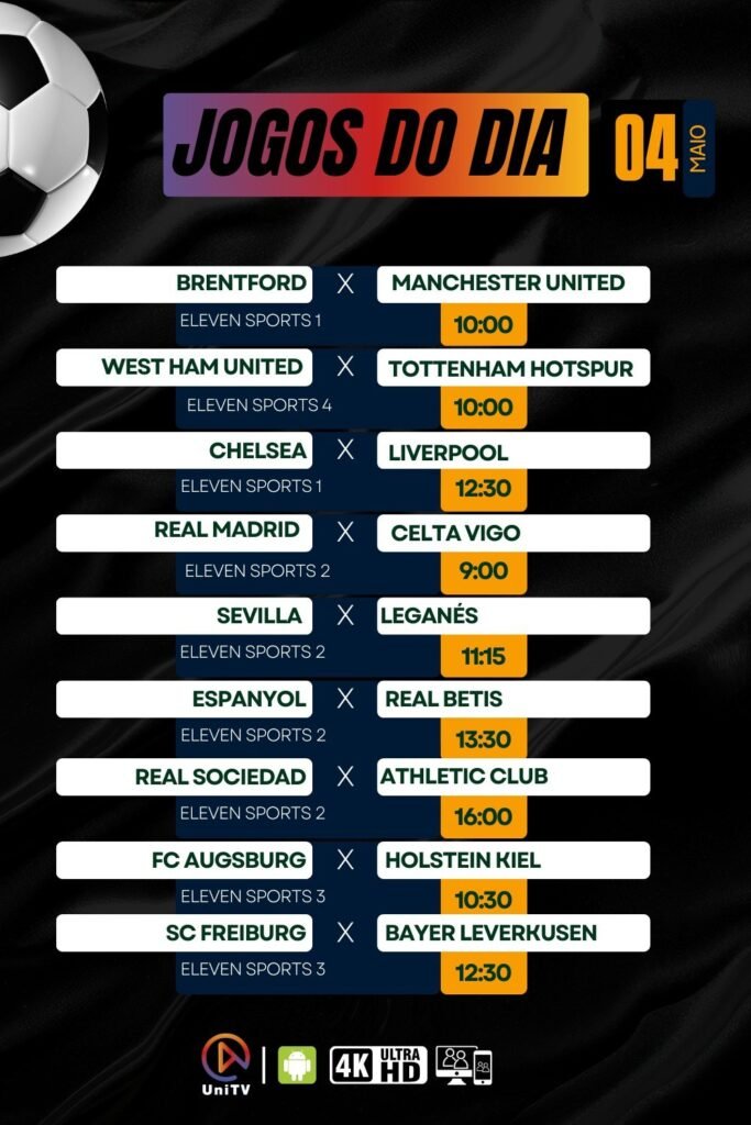 Jogos do dia UniTV 04/05